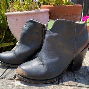 Freebird Booties Black Shabby Chic Boho Size 7